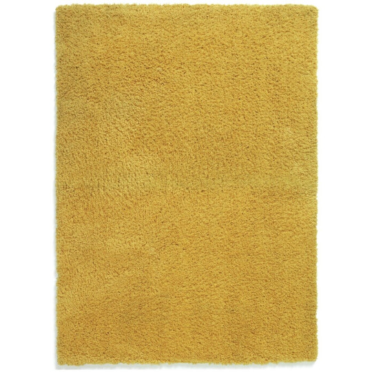 Recycled Plain Cosy Shaggy Rug - 200x290cm - Mustard ( B Grade 30079 )