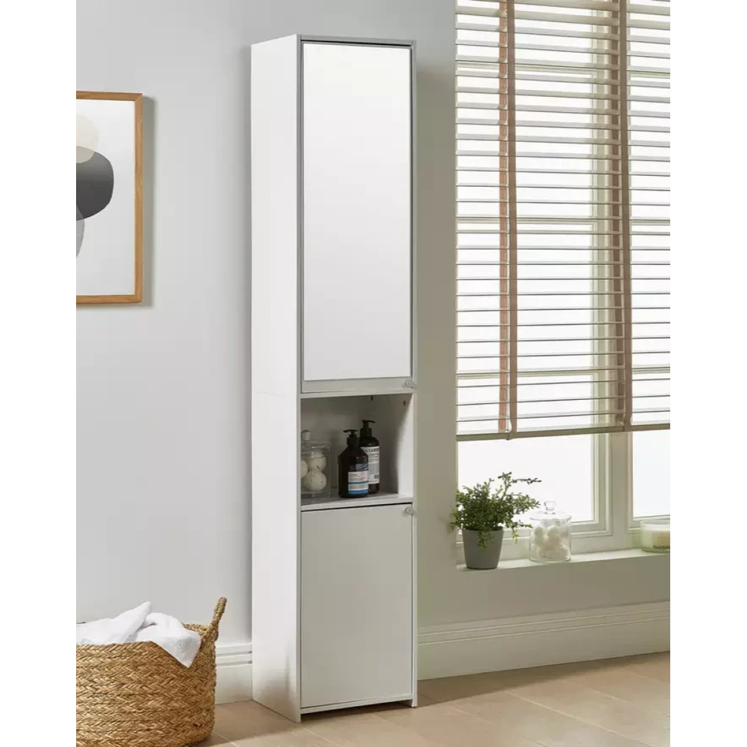 Home Prime Mirrored Tallboy White | Bedroom Storage Mirror Chest Unit Home Prime Mirrored Tallboy White | Bedroom Storage Mirror Chest Unit
