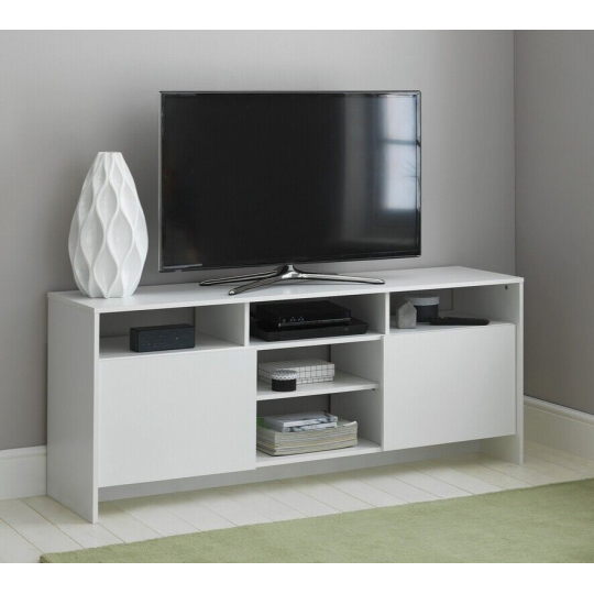 Turin 2 Door Extra Large TV Unit - White