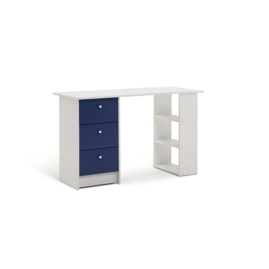 Kids Malibu 3 Drawers Desk - Blue & White