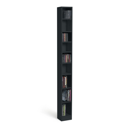 Maine Tall CD and DVD Storage unit - Black