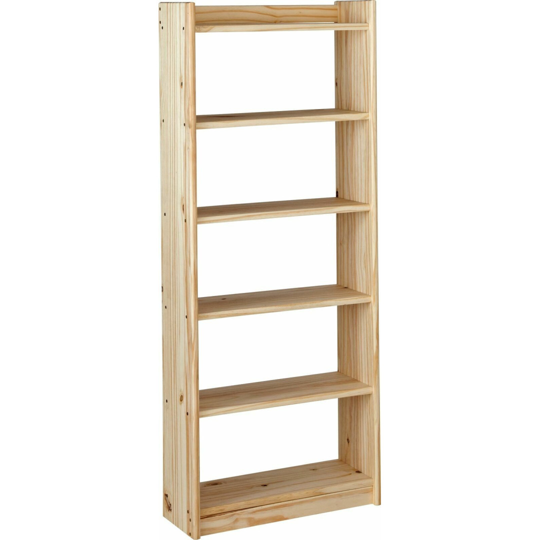 Unfinished Solid Pine Narrow Shelving Unit
