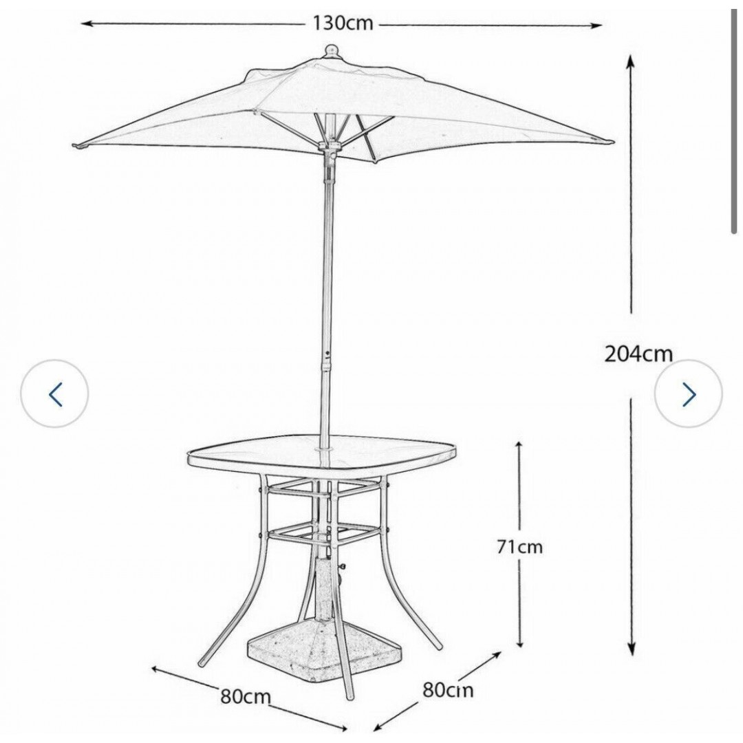 Atlantic 4 seater metal shop patio set