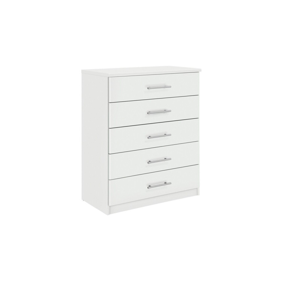 Normandy 5 Drawer Chest of Drawers - White