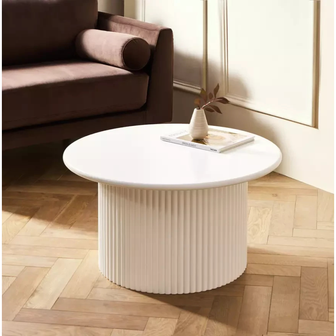 Luan Slatted Coffee Table White | Modern Living Room Centre Table Luan Slatted Coffee Table White | Modern Living Room Centre Table