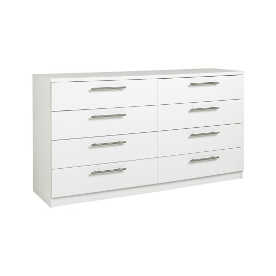 Home Brisbane 8 Drawer Chest - White ( B Grade  56428 )