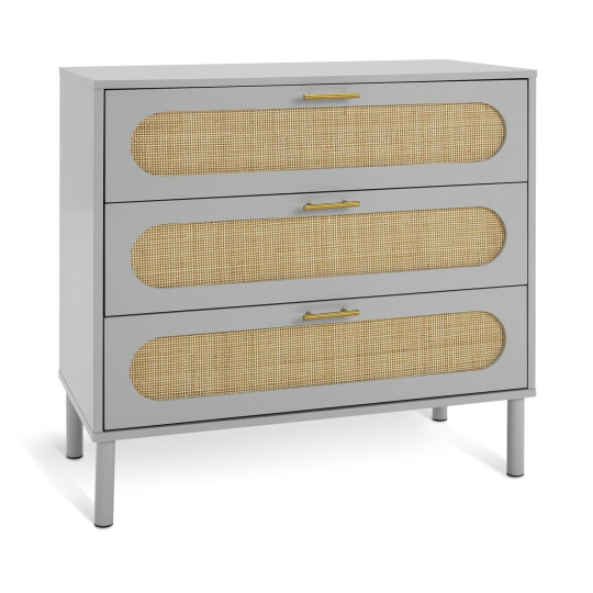 Monica 3 Drawer Chest - Grey
