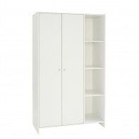 Seville 2 Door Open Shelf Wardrobe - White ( B Grade 14721 )