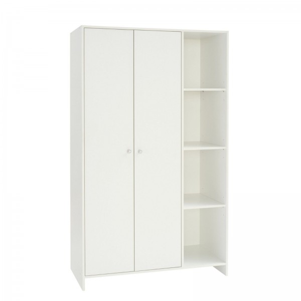 Seville 2 Door Open Shelf Wardrobe - White ( B Grade 14721 )