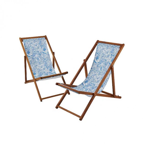 Sketchy Ocean Deck Chairs - Set of 2