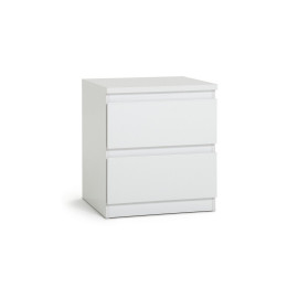 Jenson 2 Drawer Bedside Table - Gloss White