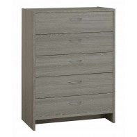 Seville 5 Drawer Chest - Grey Oak Effect