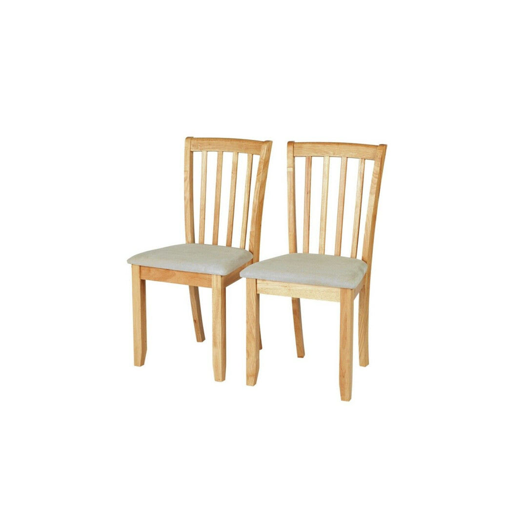 Home Banbury Pair of Dining Chairs - Natural