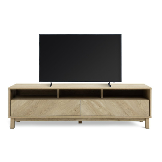 Fynn 2 Drawer TV Unit - Oak | Contemporary Media Furniture