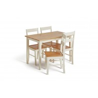 Chicago Solid Wood Table & 4 Two Tone Chairs