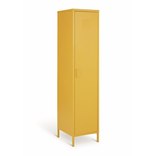 Tall 1 Door 4 Shelf Locker - Mustard | Vibrant Color Accent