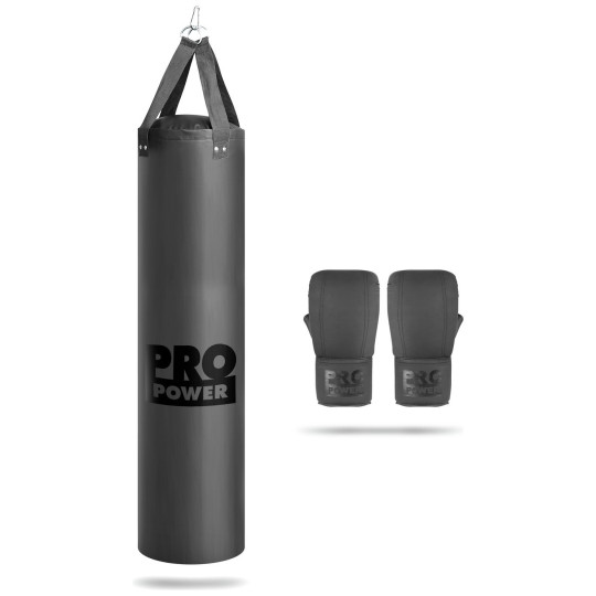 Pro Power 4 ft Punchbag With Gloves | Training punch bag with gloves
