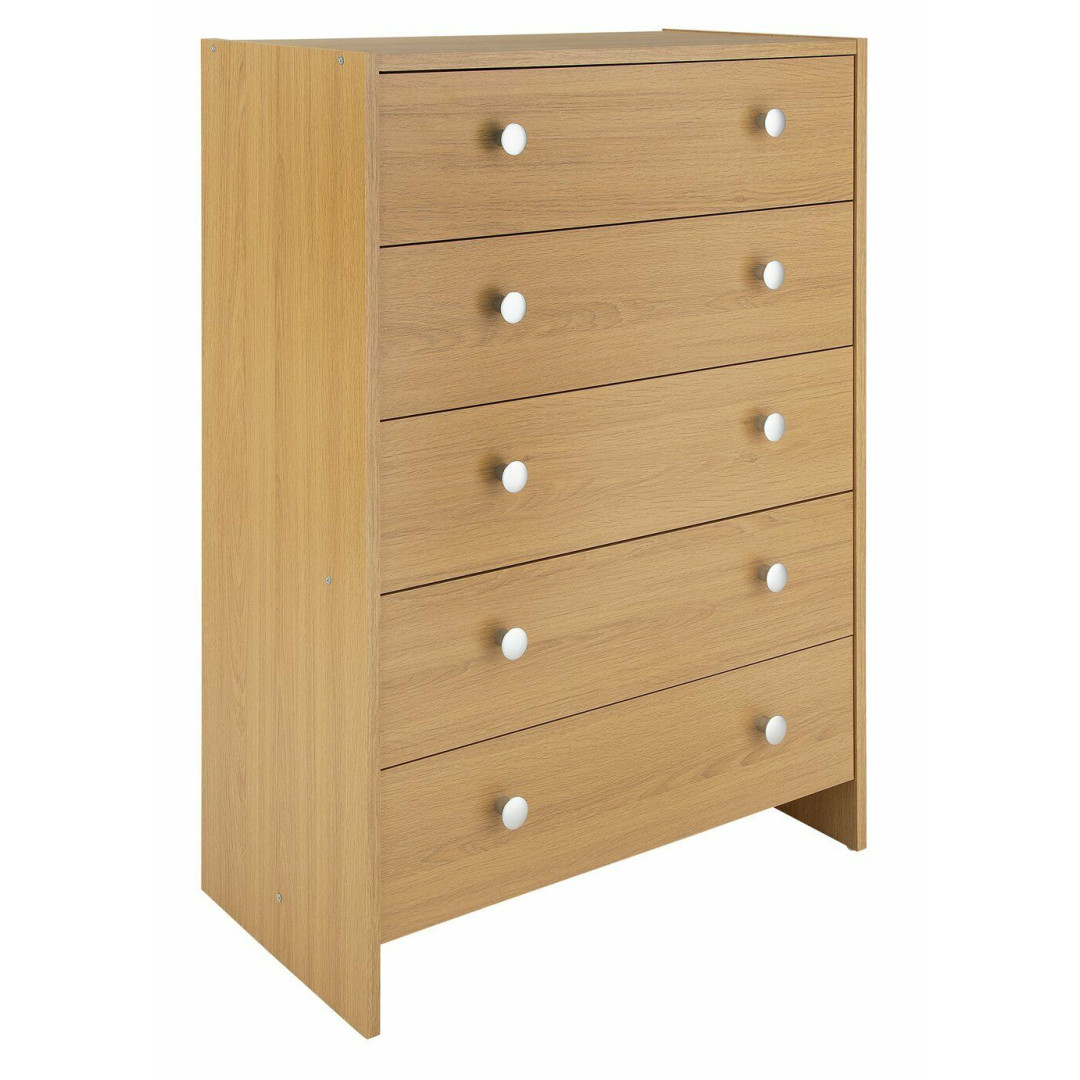 Home Seville 5 Drawer Chest of Drawers - Oak Effect
