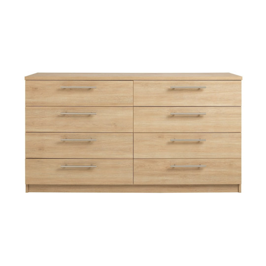 Home Brisbane 8 Drawer Chest - Oak | Smart Clothing Organization