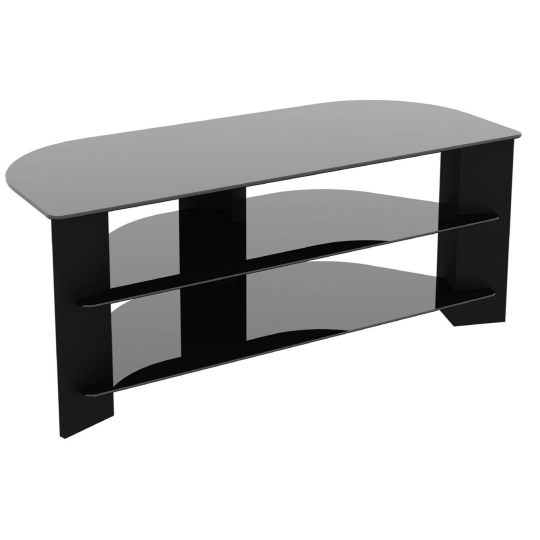 AVF Wood Effect Up to 55 Inch TV Corner Stand Black | Entertainment Furniture