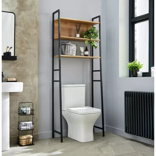 Home Loft Living Over Toilet Storage Unit Oak | Bathroom Storage Cabinet