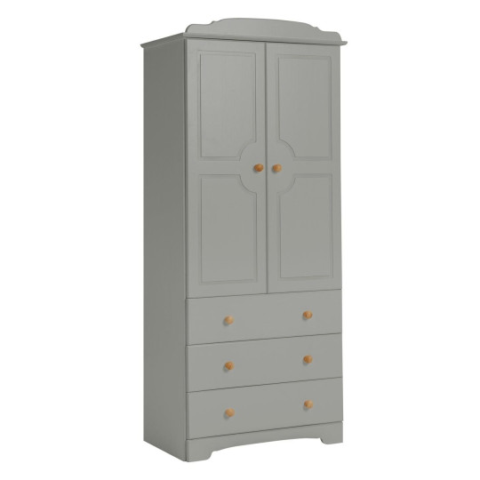 Nordic 2 Door 3 Drawer Wardrobe - Grey ( B Grade 32631 - 32632 )