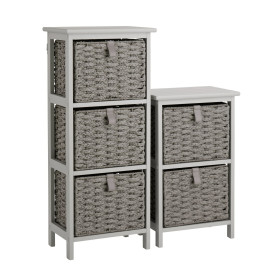 Tongue And Groove 2 and 3 Drawer Unit - Grey