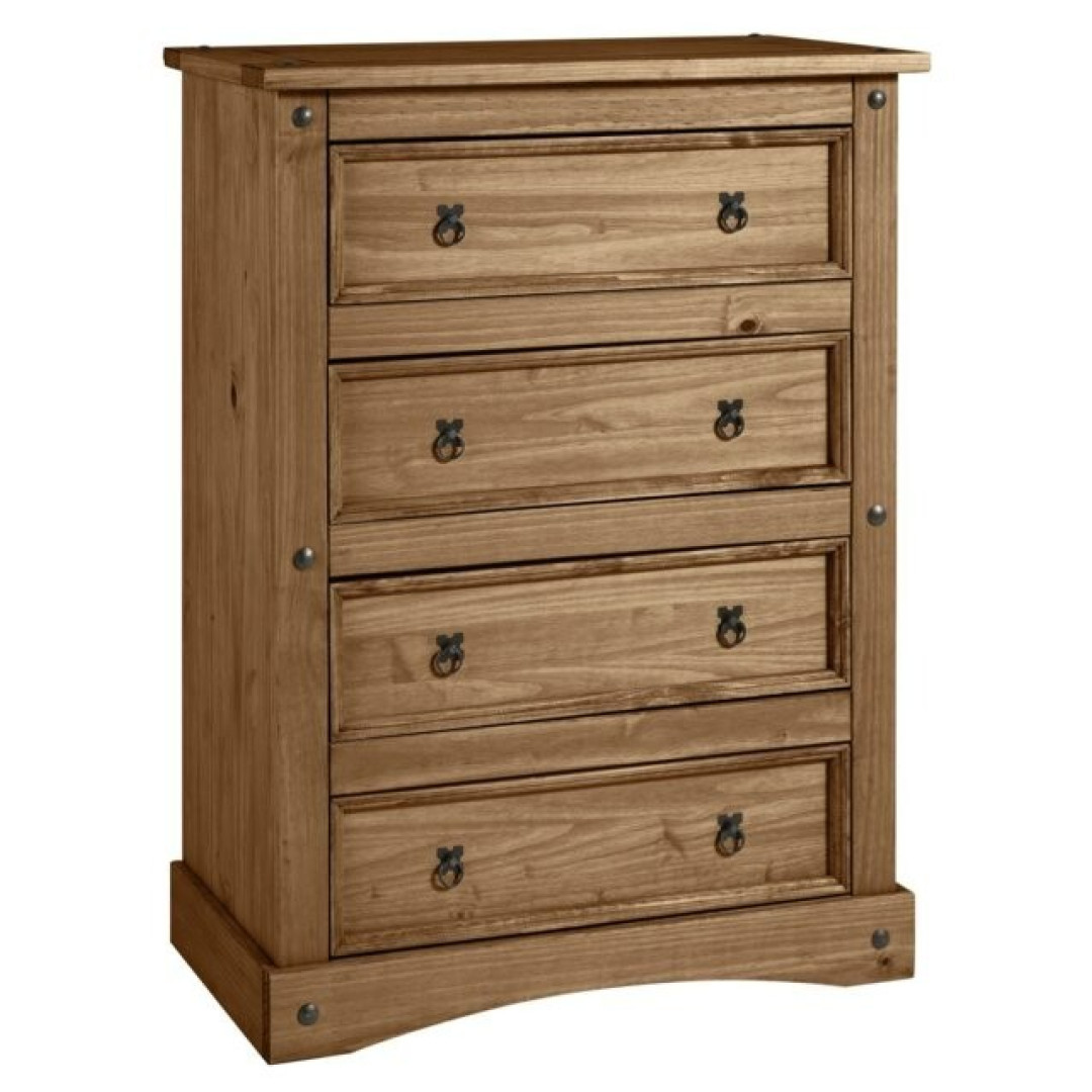 Puerto Rico 4 Drawer Chest - Dark Pine | Wooden and stylish storage Puerto Rico 4 Drawer Chest - Dark Pine | Wooden and stylish storage
