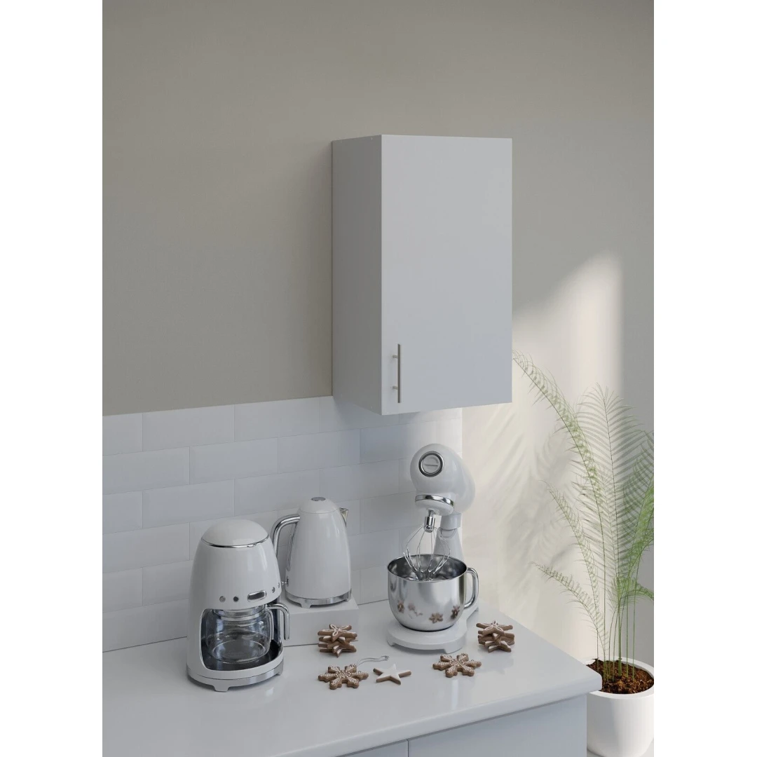 Kitchen Wall Cabinet 400mm Mounted Upper - White Grey Dark Grey Matt Or Gloss