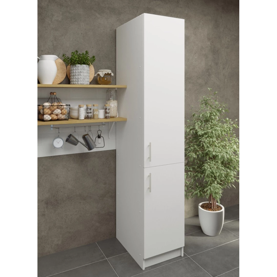 Kitchen Base Tall Ladder Unit 400mm With Doors 40cm Grey White Matt White Gloss